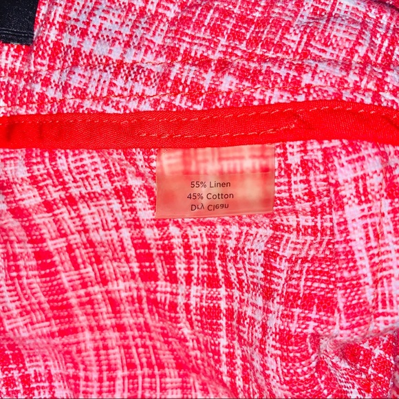 Talbots Petite Linen Blend Casual Stretch Mid Rise Tapered Capri Pants 8P - Picture 4 of 4